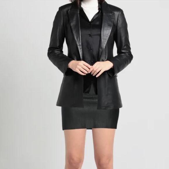 STOULS Paris mini leather skirt Size M - Picture 2 of 14